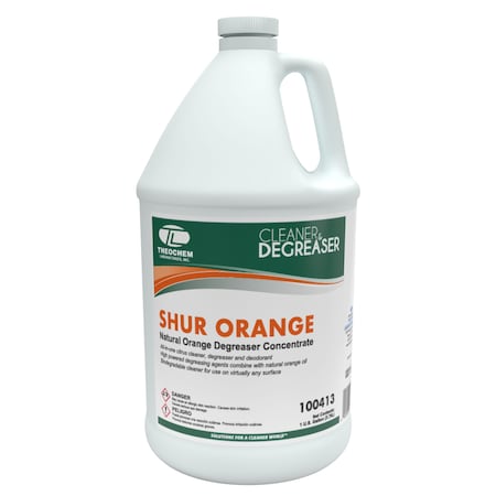 Theochem Natural Orange Degreaser Concentrate, 1 gal Bottle, Liquid, Clear, 4 PK 100413-99990-7G